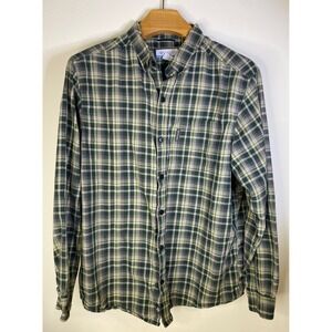 Columbia Sportswear Company Men's Plaid Button Down Long Sleeve Shirt XL Green